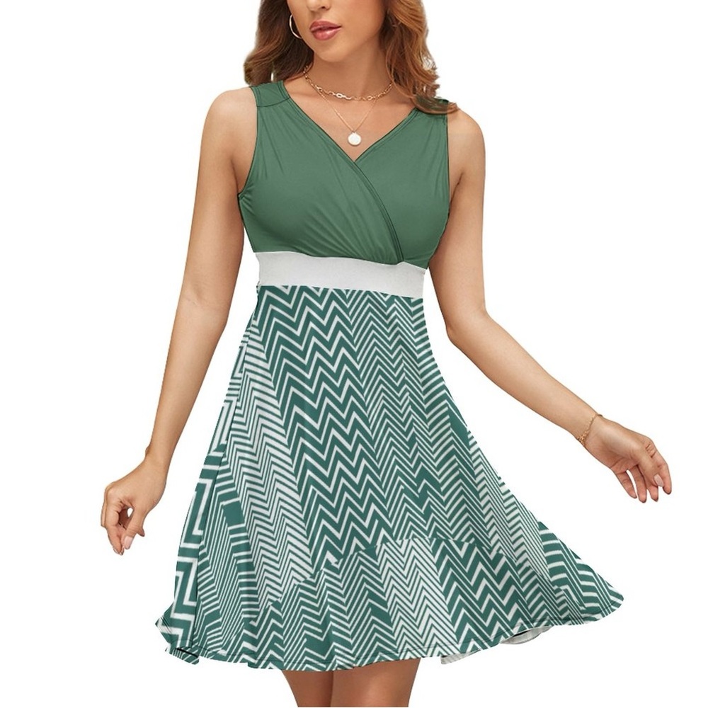 Sleeveless High Waisted Dress